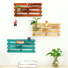 Load image into Gallery viewer, Wall Mounted Wood Rack Shelf Holder Kitchen Bathroom Storage Rack
