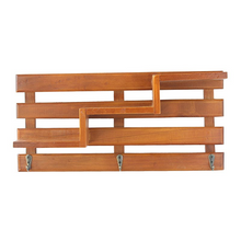 Load image into Gallery viewer, Wall Mounted Wood Rack Shelf Holder Kitchen Bathroom Storage Rack
